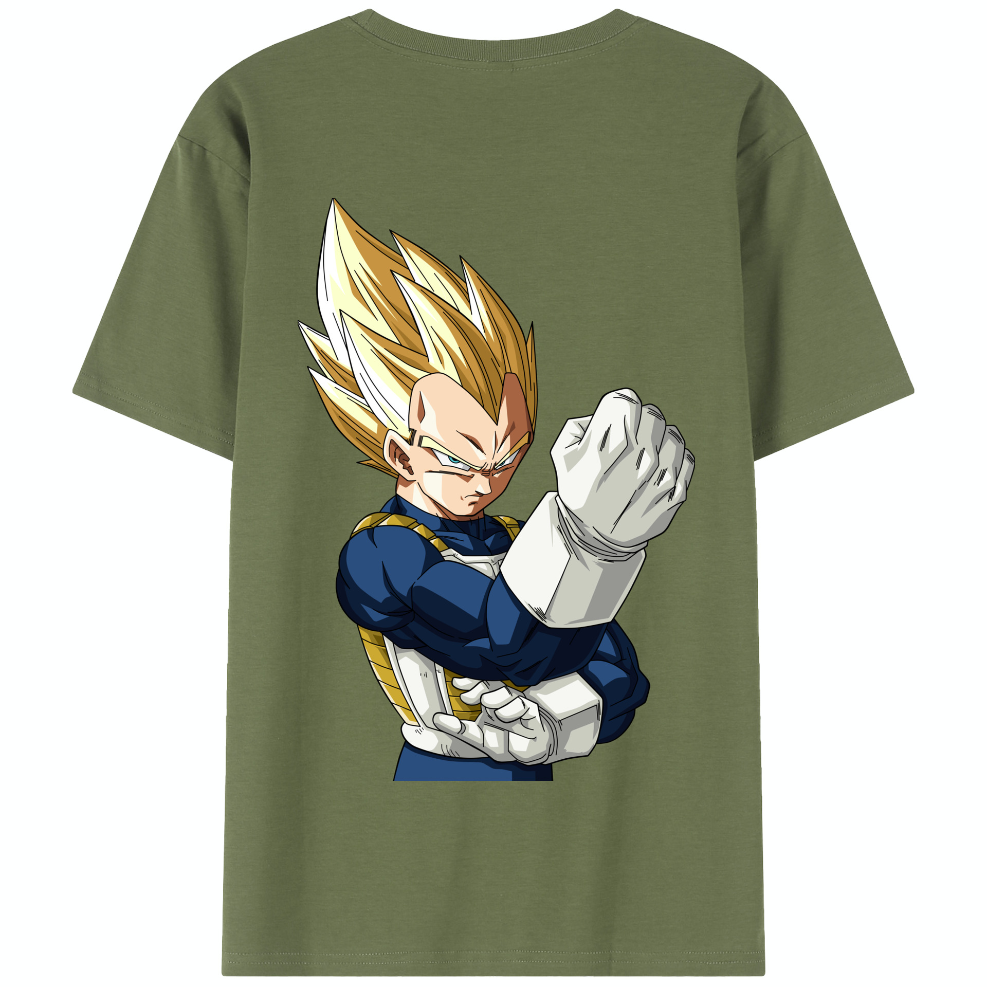 （画像用） ドラゴンボール ベジータ四世（Bejīta Yonsei）DRAGON BALL Vegeta IV 綿100％半袖Tシャツ（背面プリント）
